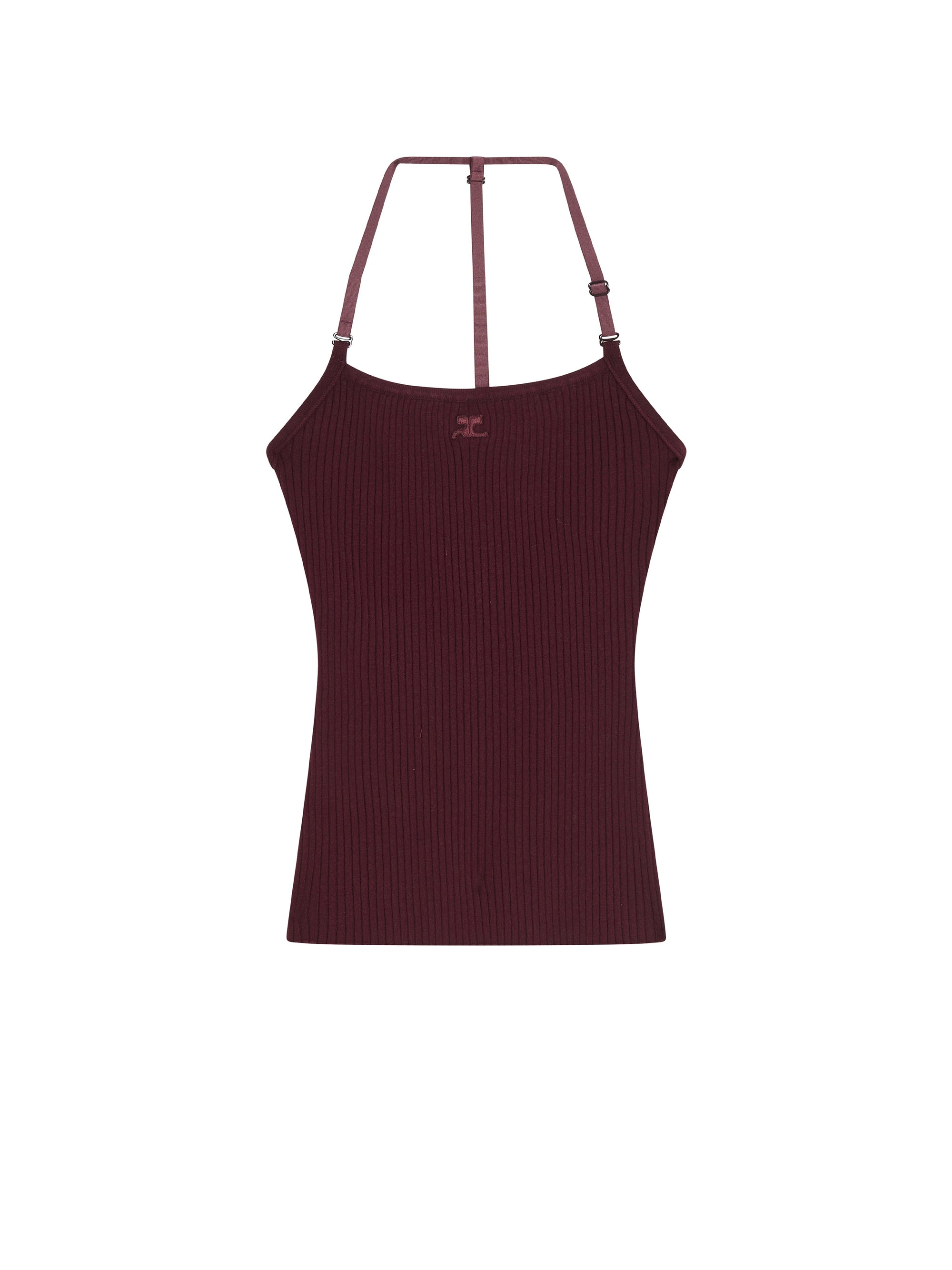 5pcs RELIQUAT 95€ / Débardeur strap en maille cotelée - Plum