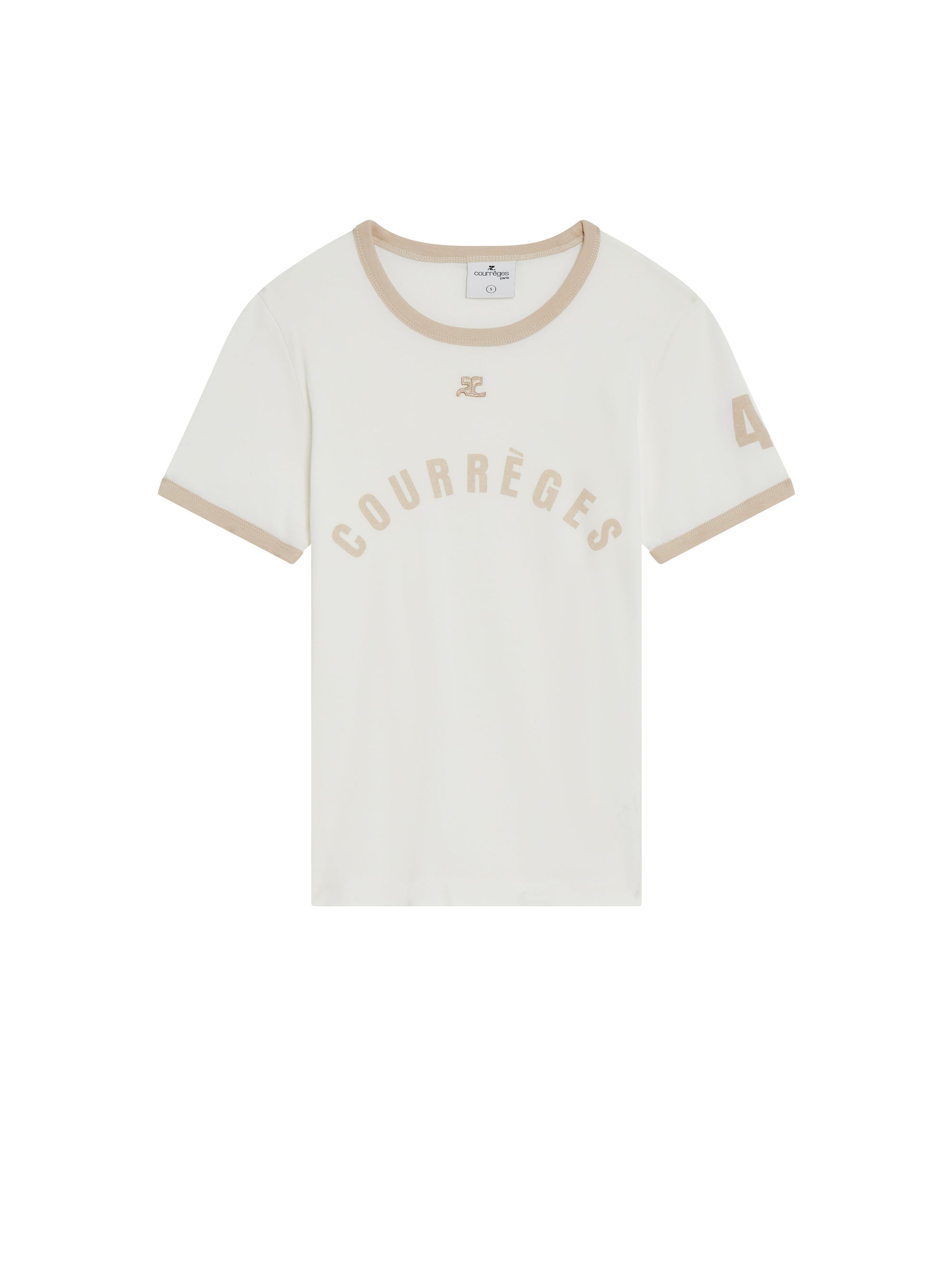 359pcs RELIQUAT 95€ / T-shirt contraste imprimé - White & Oatmeal