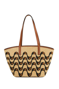 Natural Raffia And Black Sac - Natural Raffia And Black