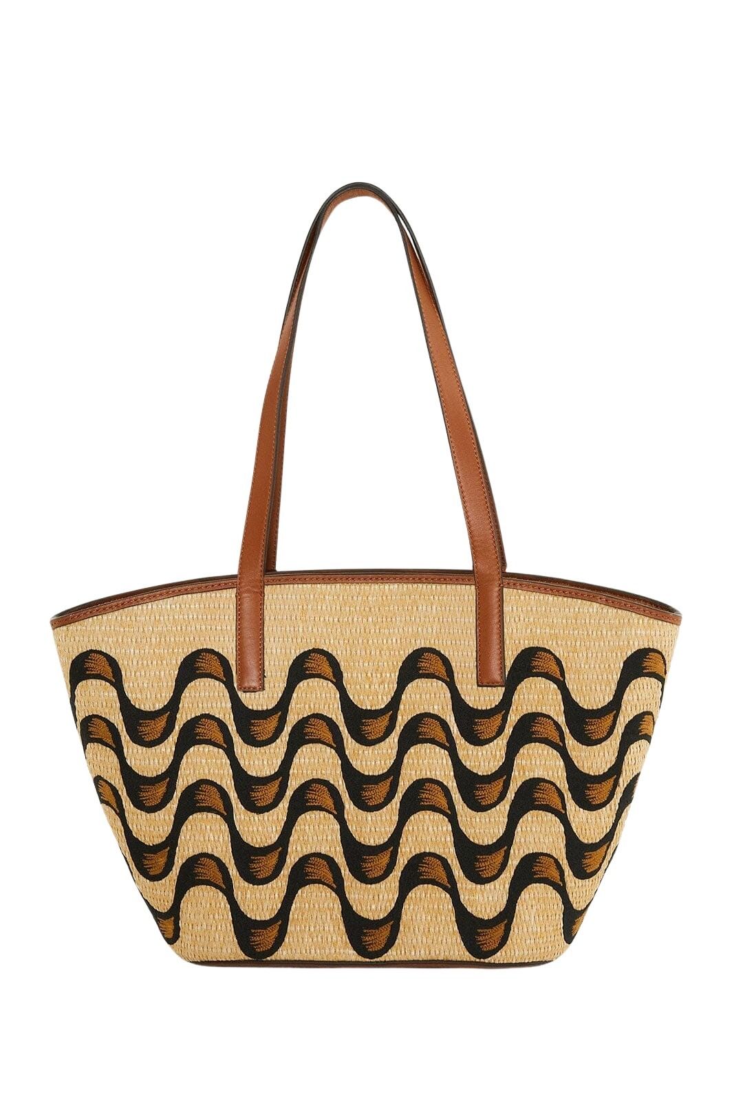 Natural Raffia And Black Sac - Natural Raffia And Black