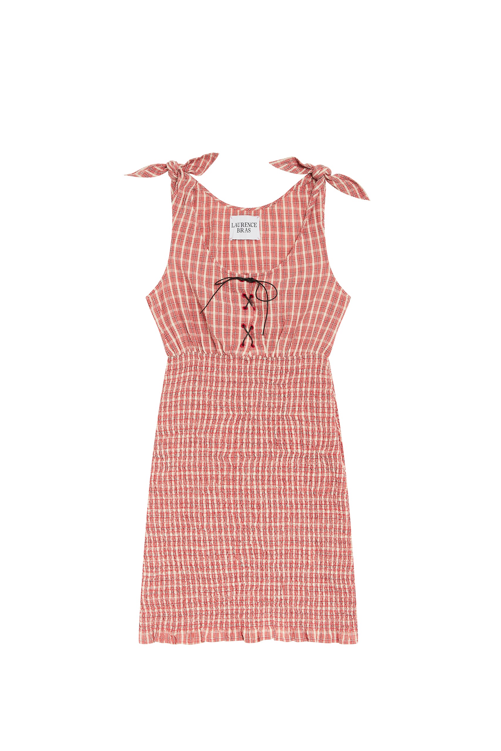 Robe courte Fiji à nœuds - Red Checks