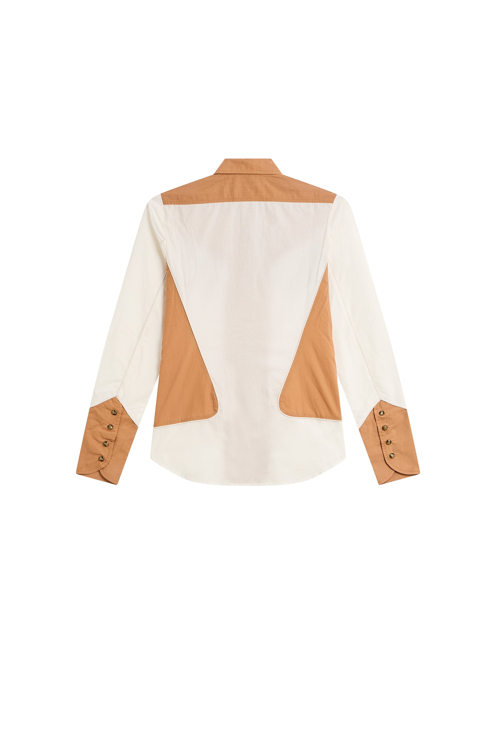 Blouse Billie bicolore - White & Camel