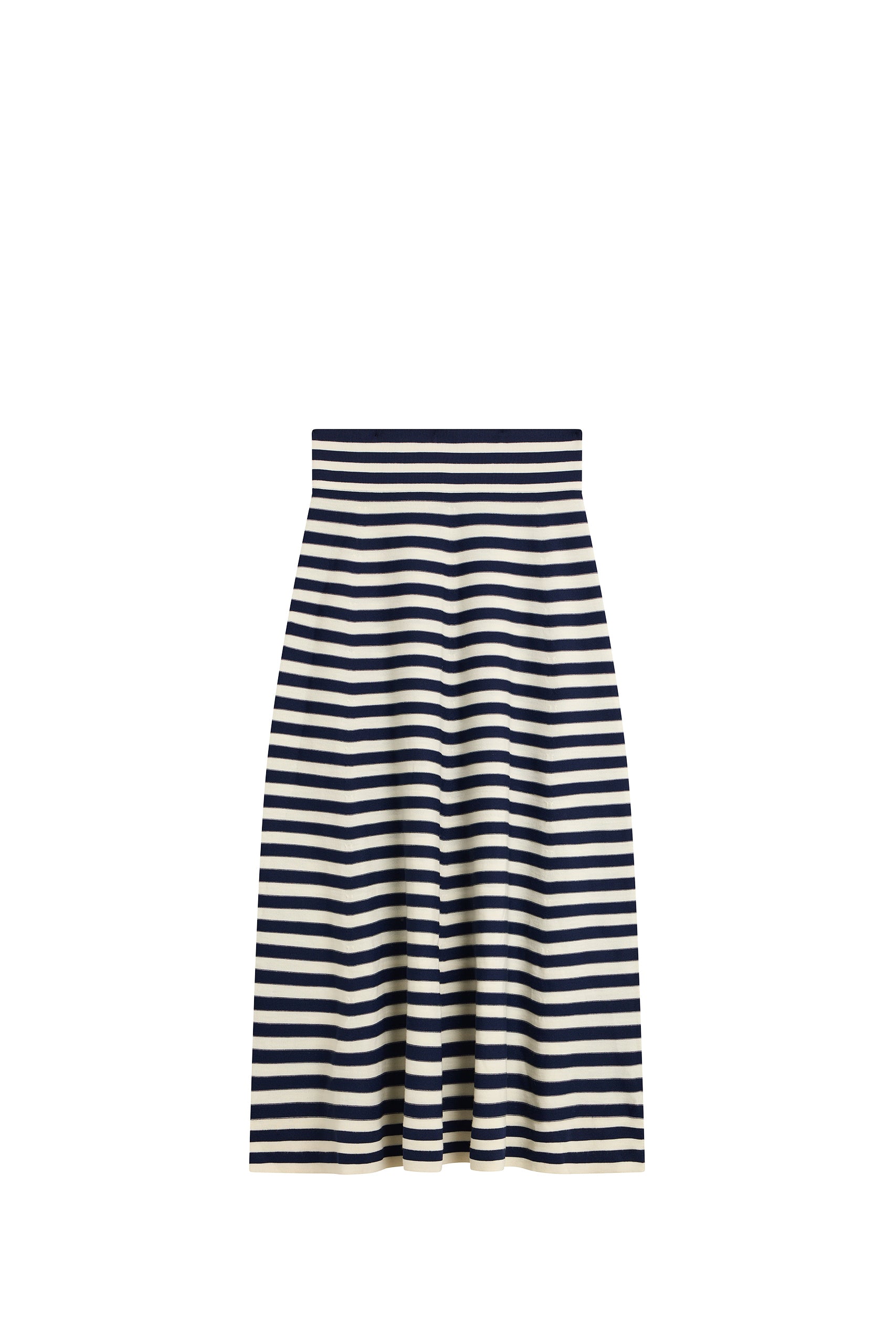 Jupe Easton en laine - Navy Off White Strip