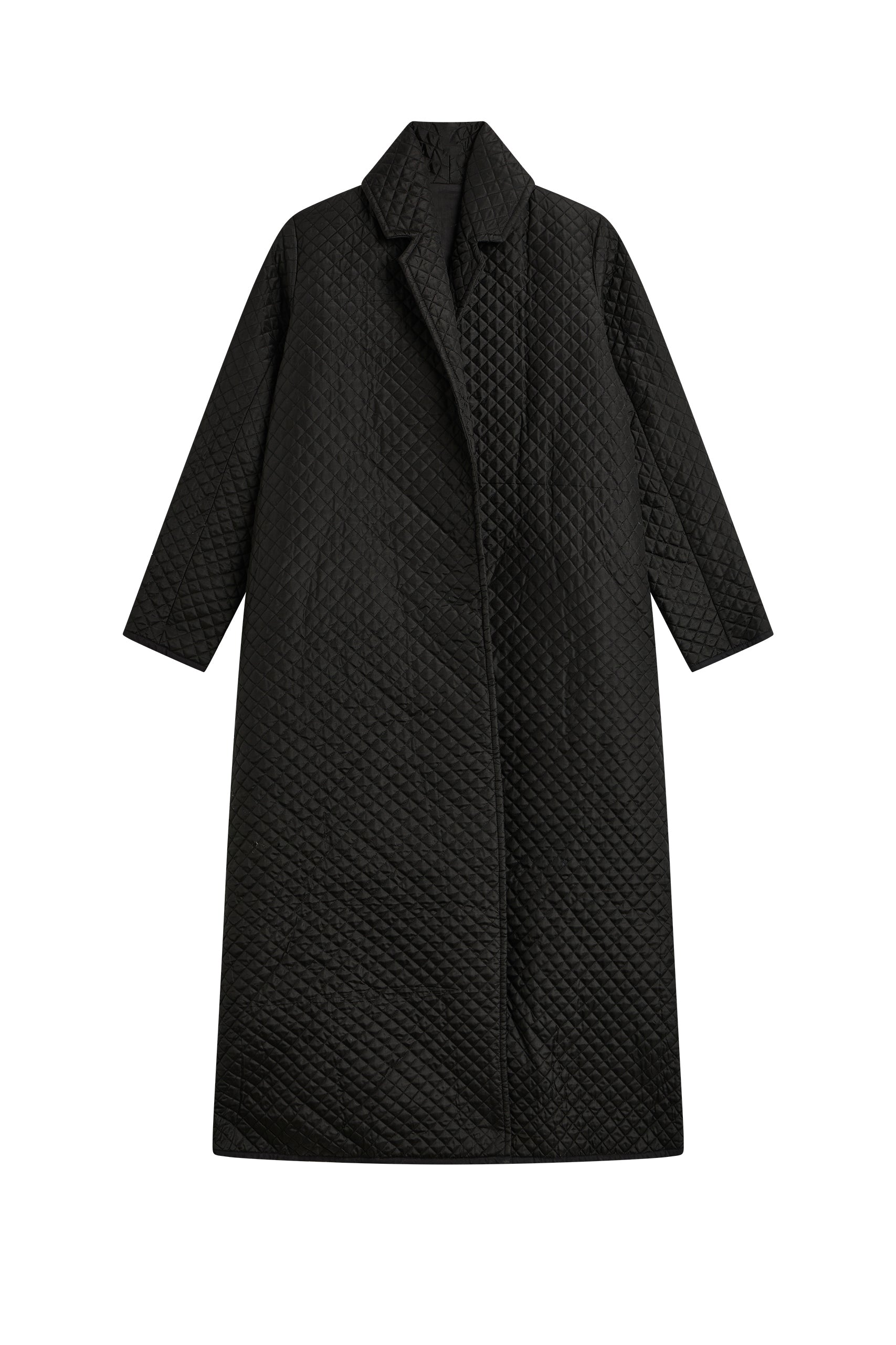 Manteau Petra en soie - Black