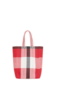 Sac cabas Mady à carreaux - Red