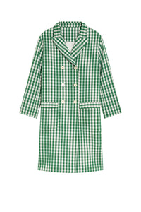 Trench-coat Shimmy Bis à carreaux en laine - Green