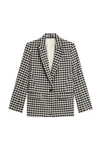 Blazer Pic coupe cintrée à carreaux - Black