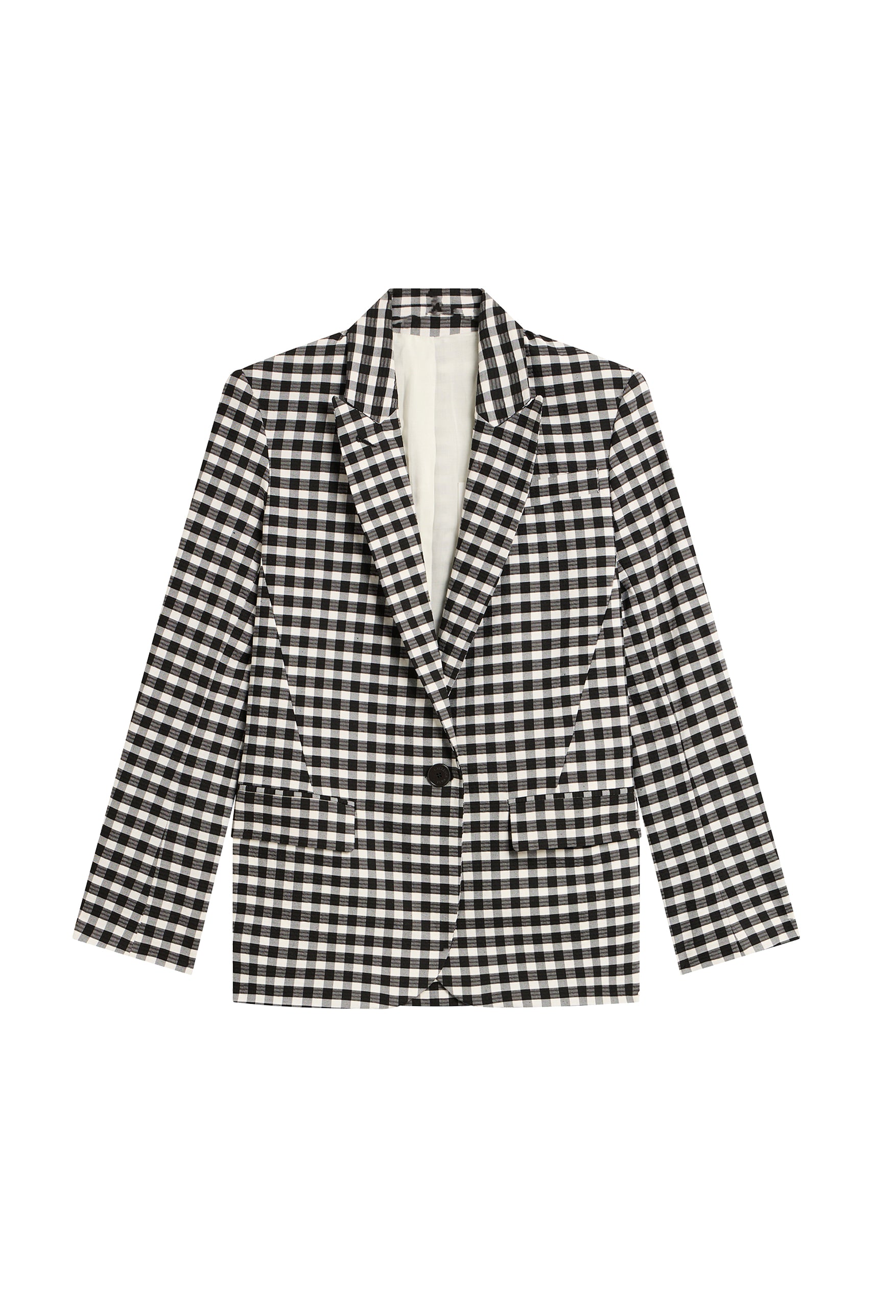 Blazer Pic coupe cintrée à carreaux - Black