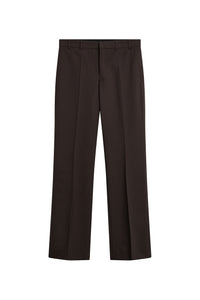 Pantalon Bobette coupe droite en laine - Brown
