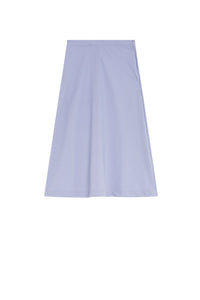 Jupe biscuit mi-longue en laine - Lilac