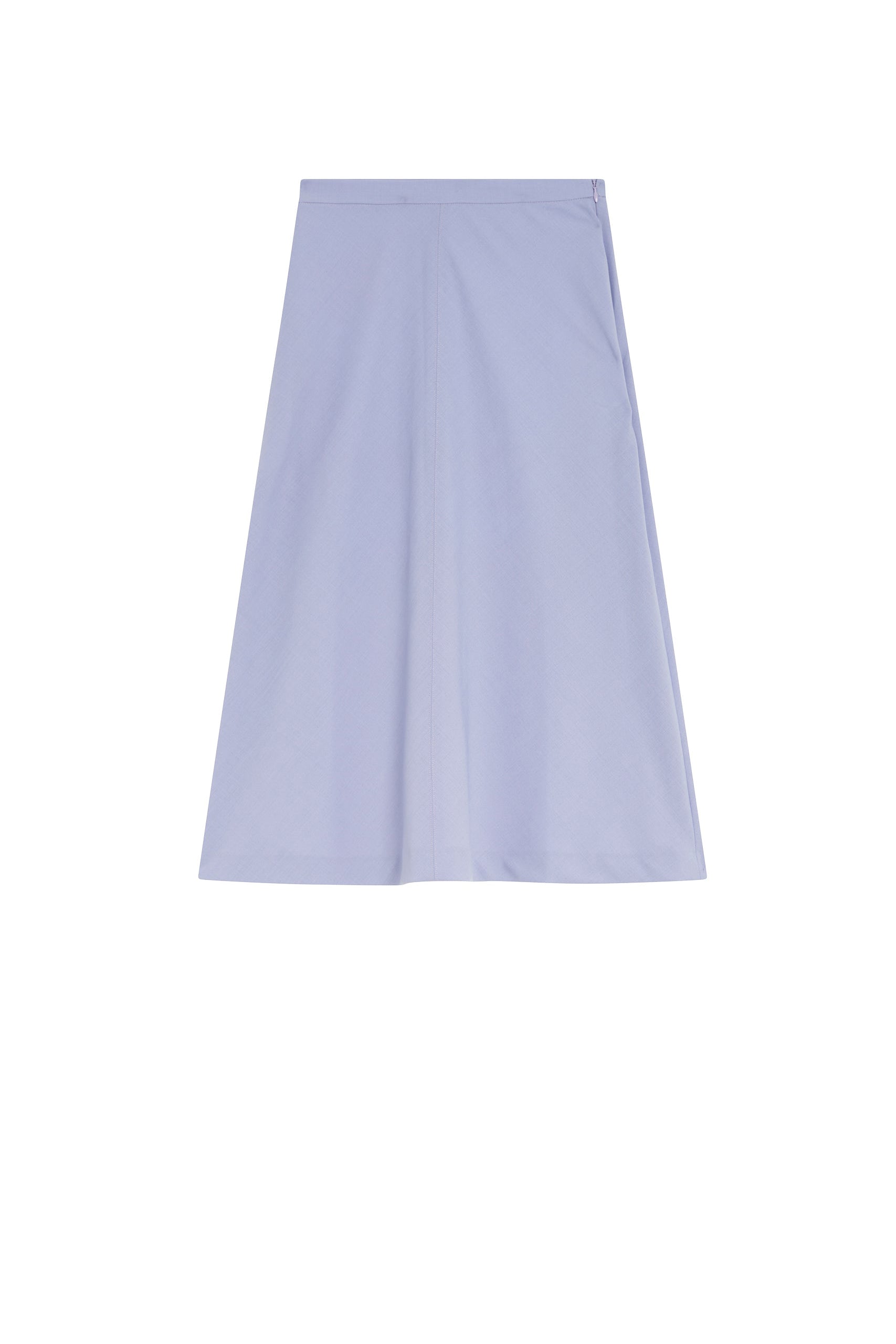 Jupe biscuit mi-longue en laine - Lilac