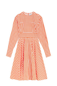 Robe Bat coupe évasée - Orange