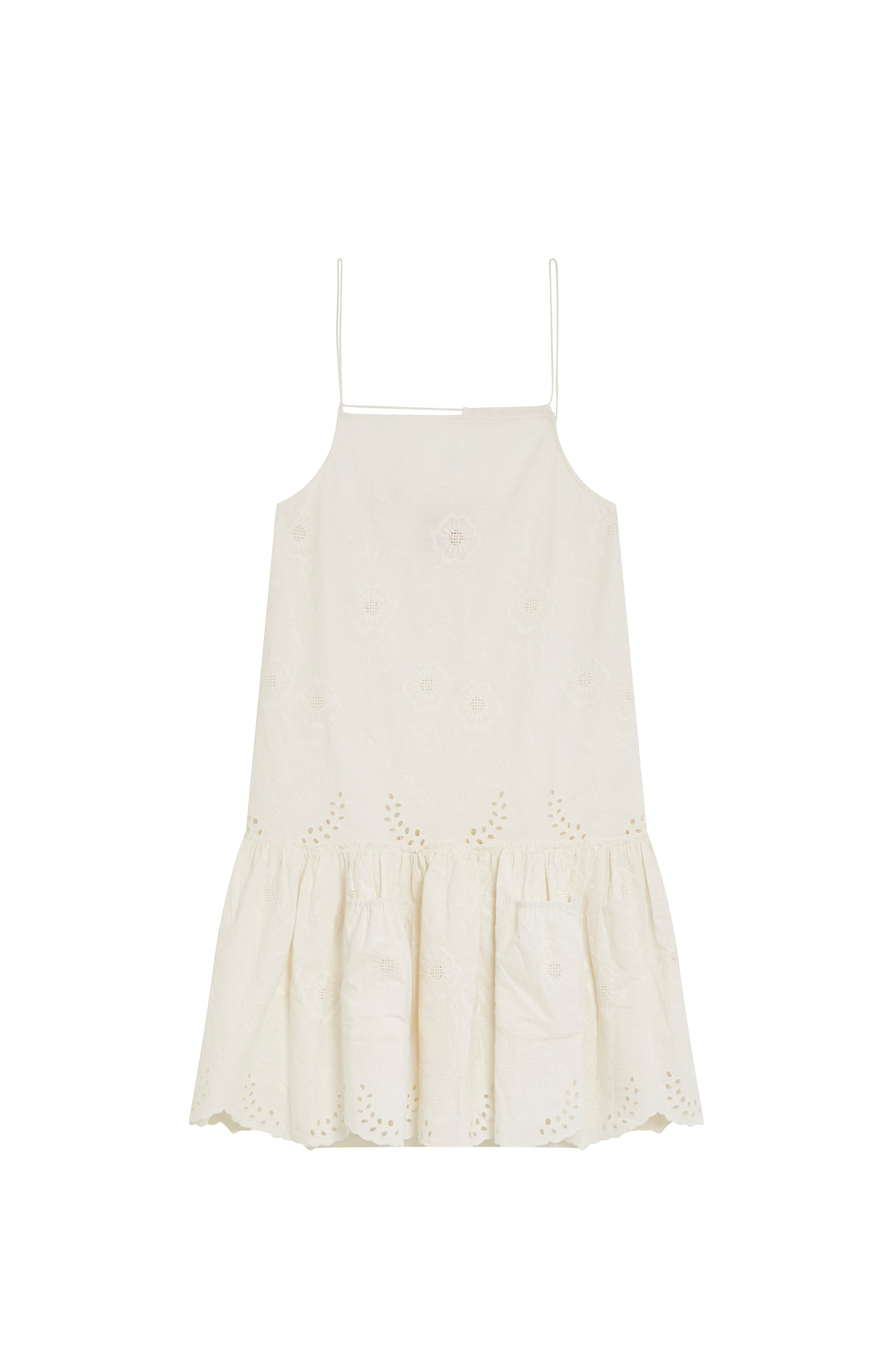 Robe Kira à broderie anglaise - White