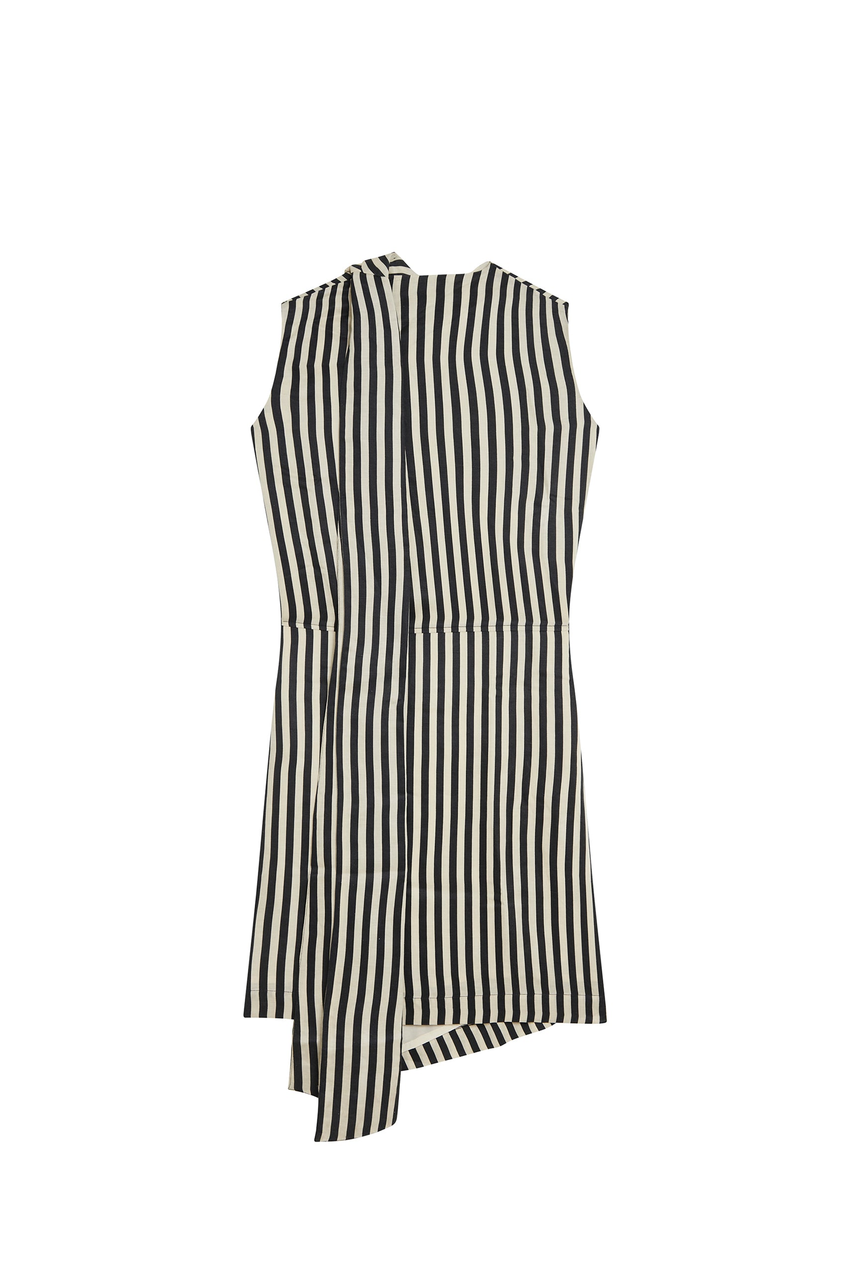 Robe Abeba en lin mélangé - Black & White