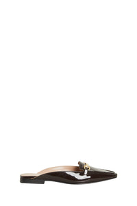 Mules Flatcar en cuir - Brown