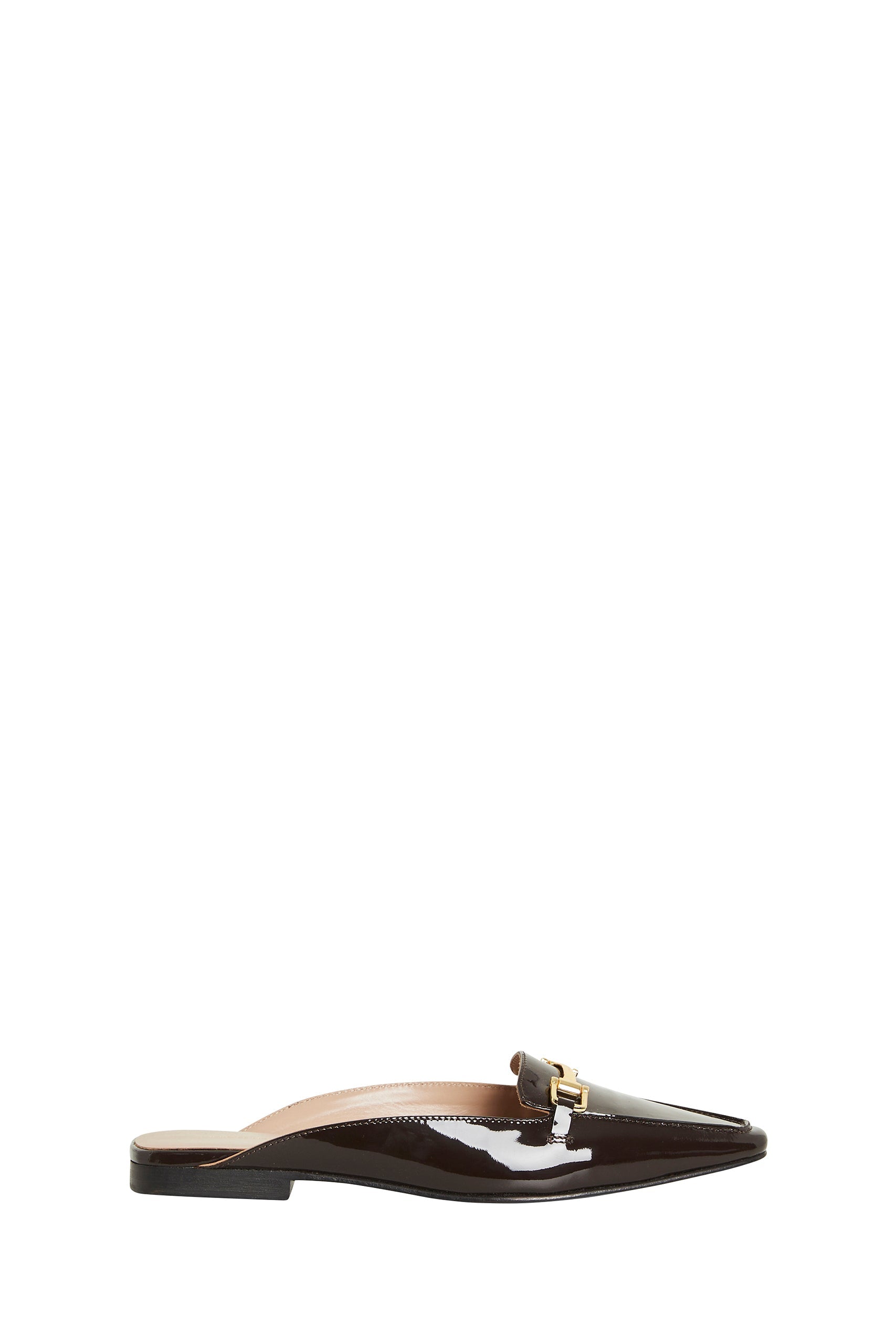 Mules Flatcar en cuir - Brown