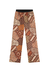 Pantalon Runningman coupe ample en lin mélangé - Brown