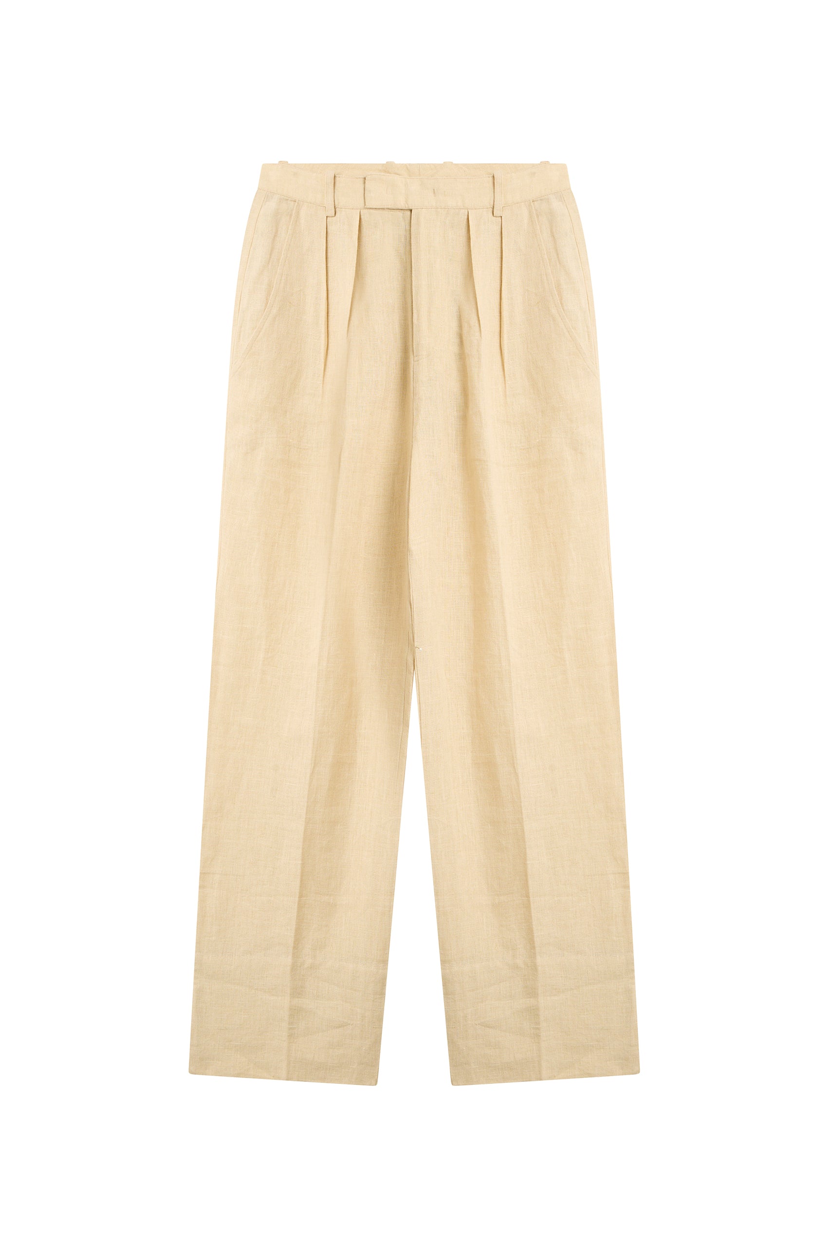 Pantalon Mous coupe ample en lin - Beige