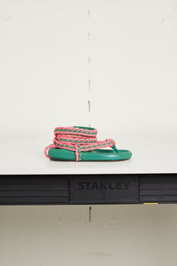 Sandales spartiates Milan Hills en cuir - Green