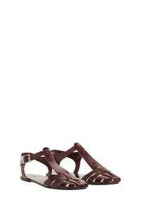 Sandales méduses Roma en cuir - Burgundy