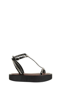 Sandales à plateforme Strappy en cuir - Black