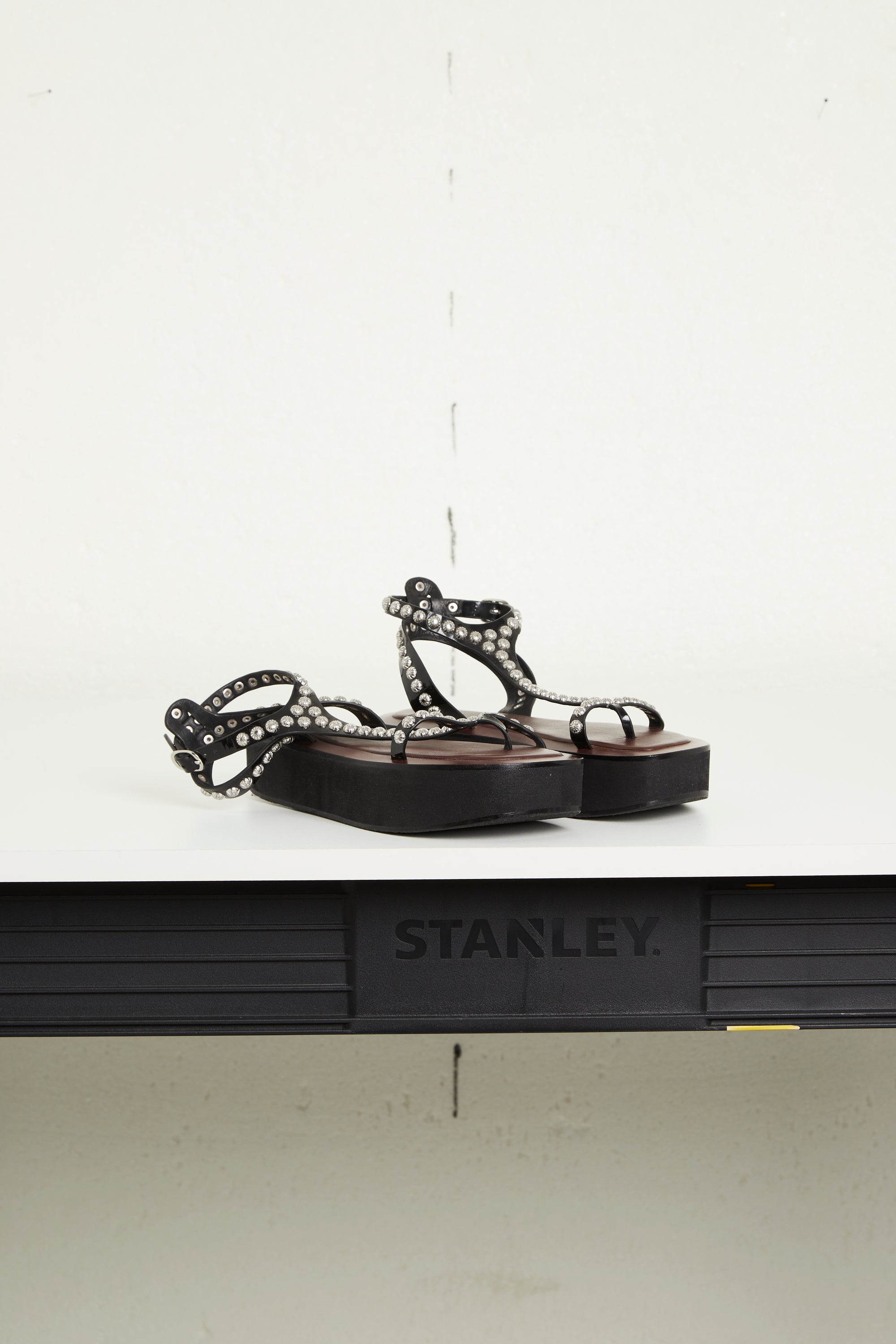 Sandales à plateforme Strappy en cuir - Black