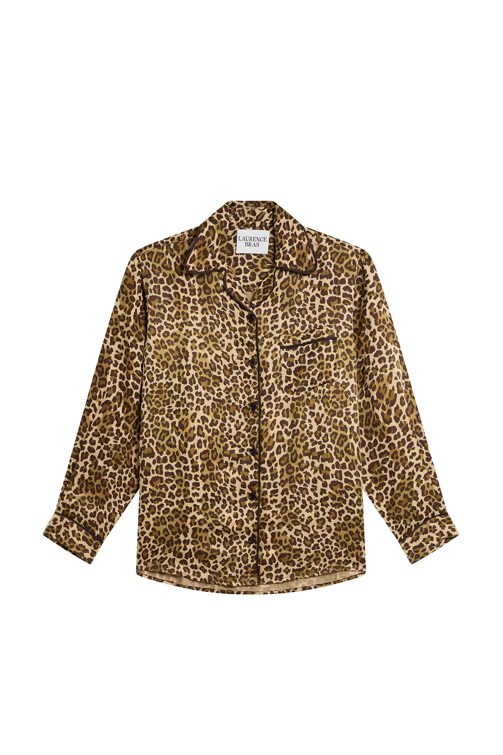 Blouse Teddy coupe large en lin mélangé - Brown