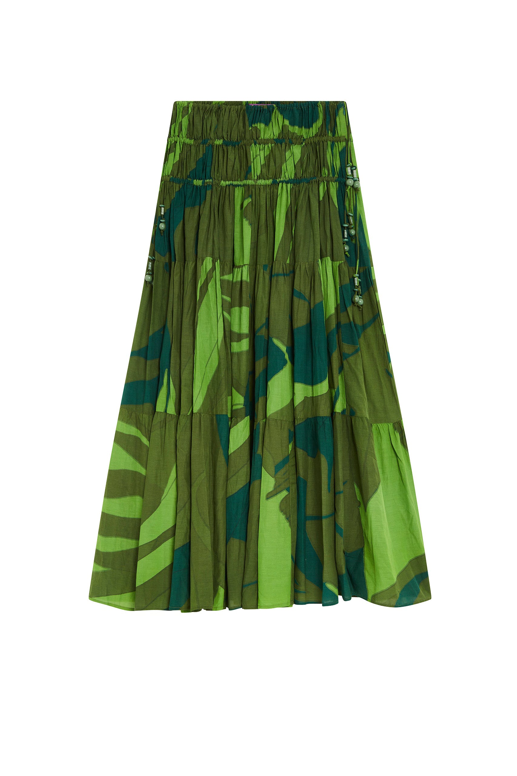 Jupe Grenade fleurie coupe longue - Green