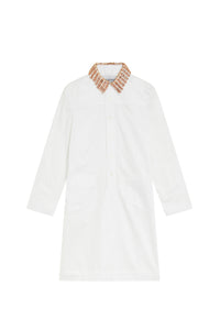 Robe Cali à col orné de bijoux - White