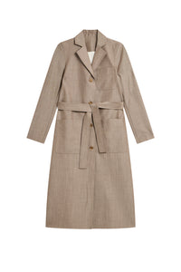 Trench-coat Tanger ceinturé en laine - Beige