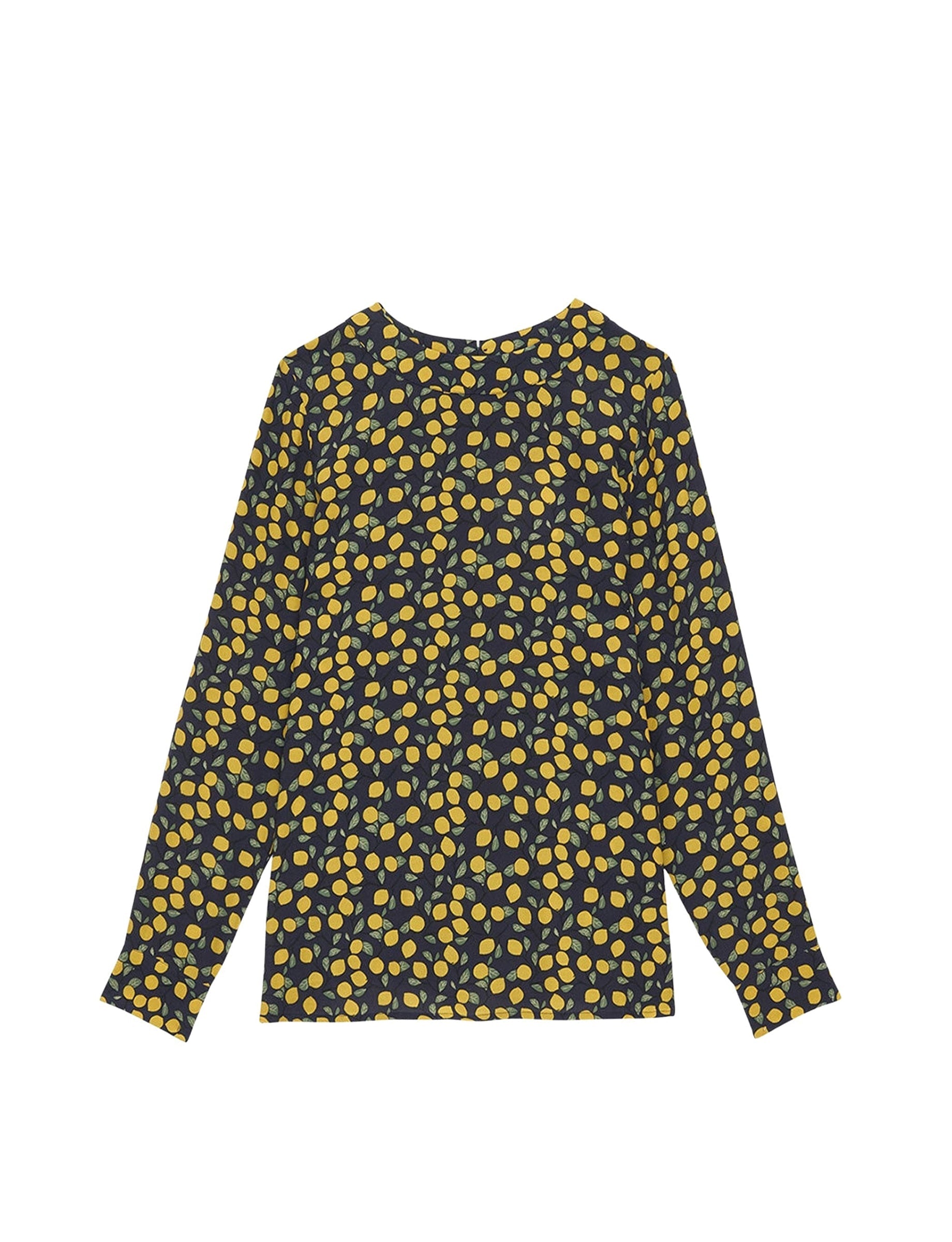 14qty RELIQUAT 80€ 5,6%  / Blouse nouée Philippine - Lemon Navy