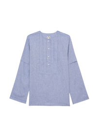 1qty RELIQUAT 65€ 0%  / Blouse Nanette en lin mélangé - Blue