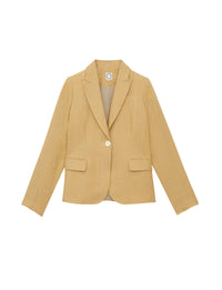 1qty RELIQUAT 120€ 100%  / Blazer Nicoletta en lin - Dark Straw