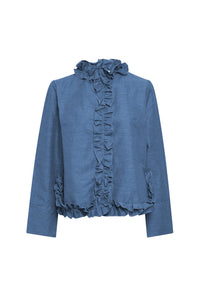 DENIM BLUE HILARY SHIRT Chemise à volants