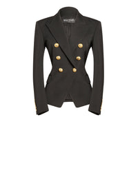 Veste boutonnée en laine - Noir