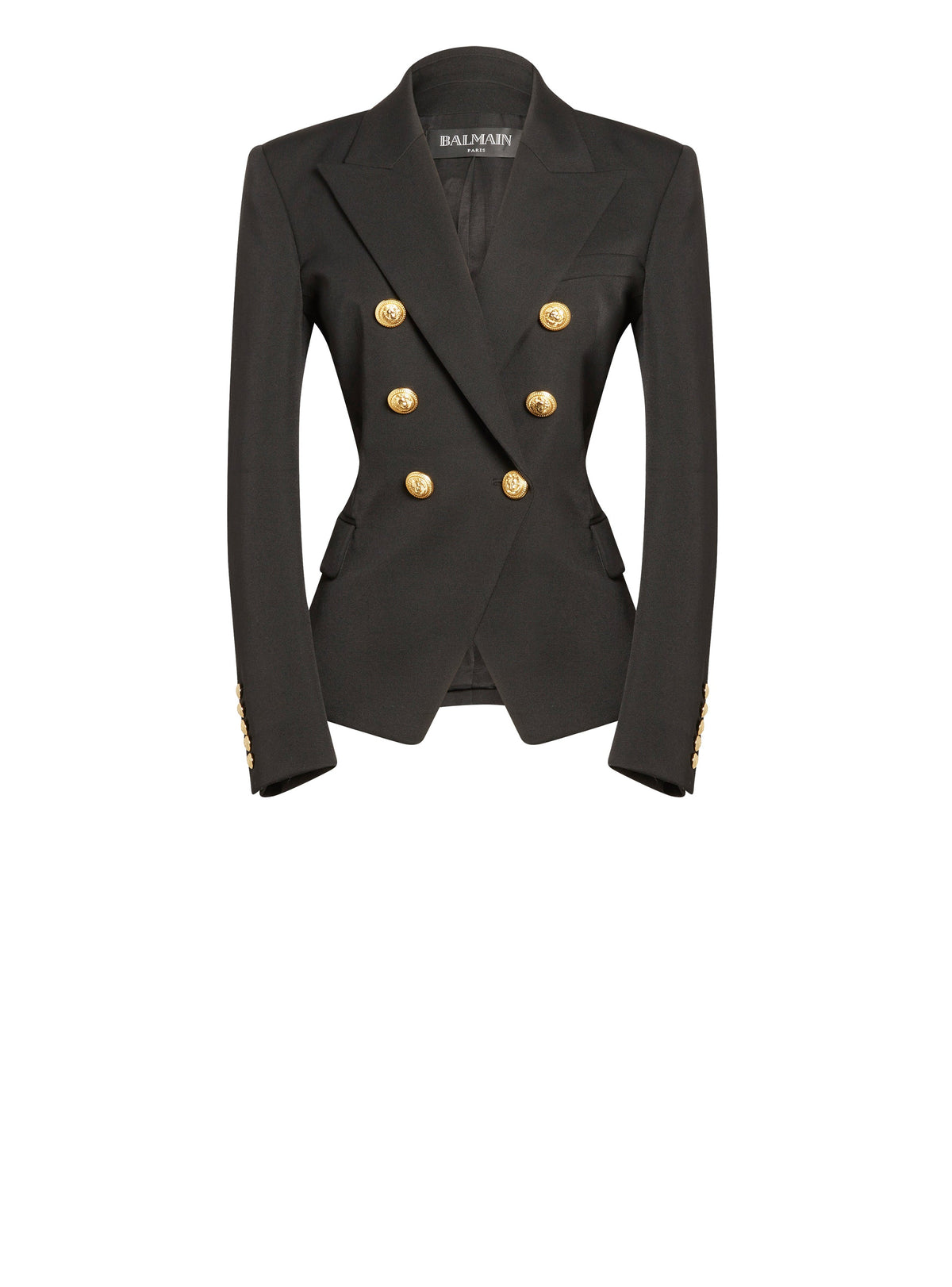 Veste boutonnée en laine - Noir