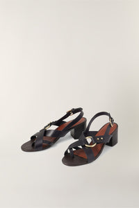 NAVY _ Sandales Florentine en cuir - Navy