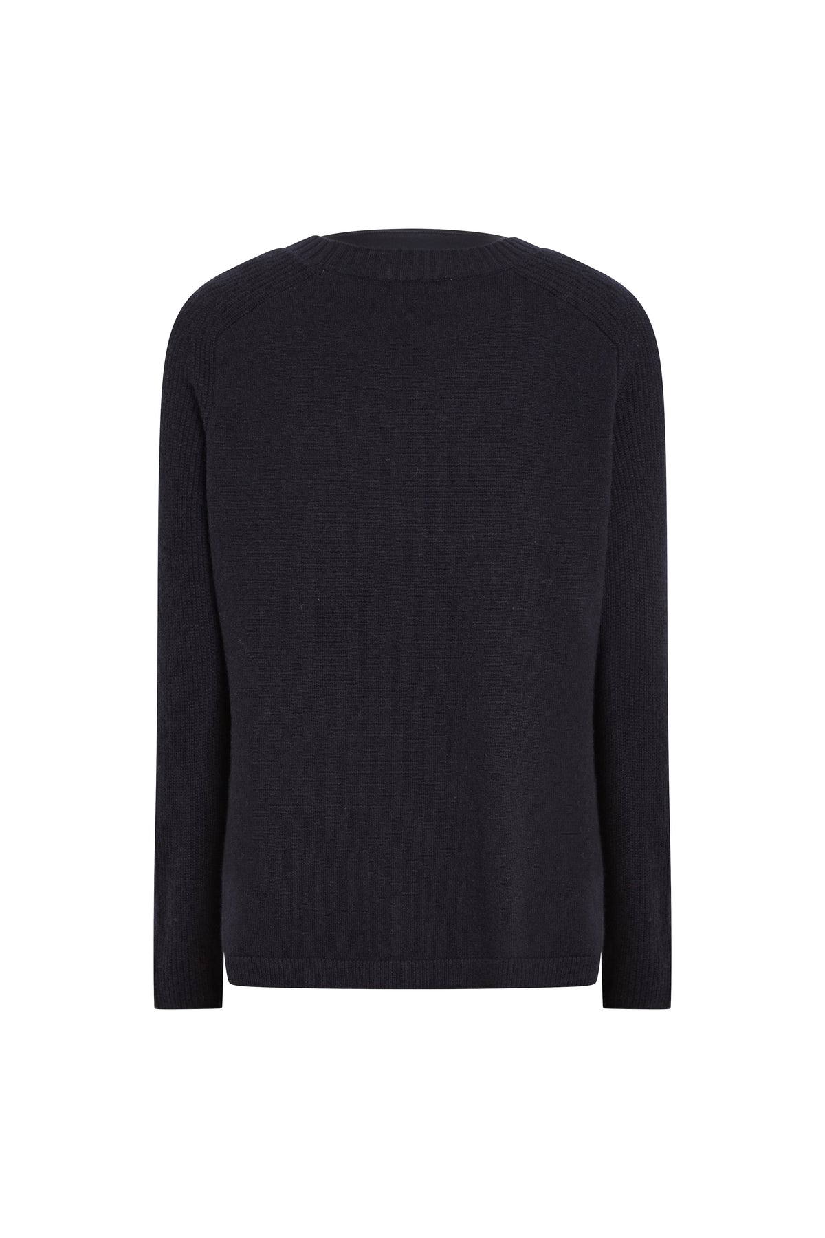 Pull avec d?bardeur en soie - Marine