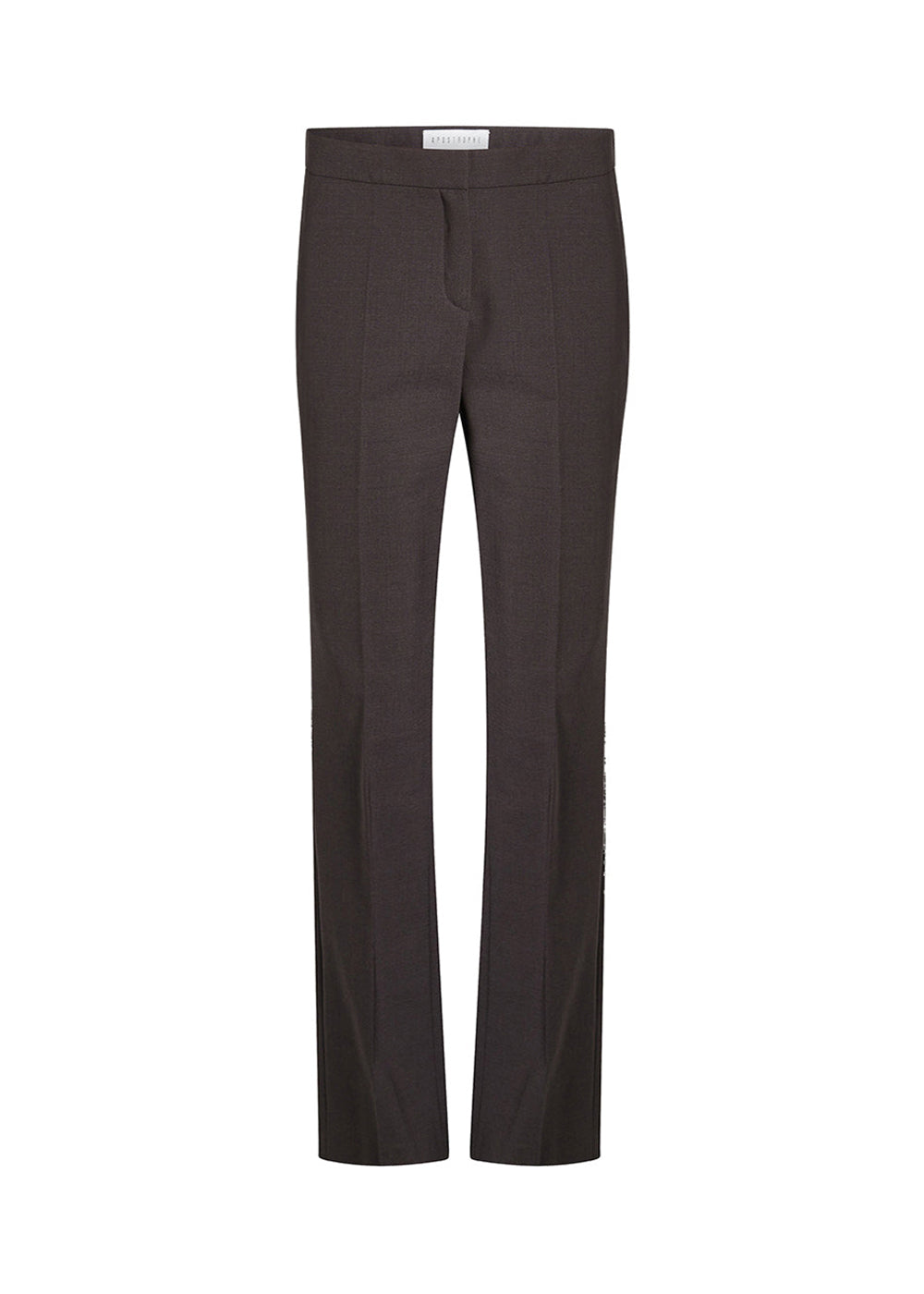 Pantalon fil a fil - Marron Foncé