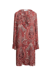Robe imprime chashemere - Grenat
