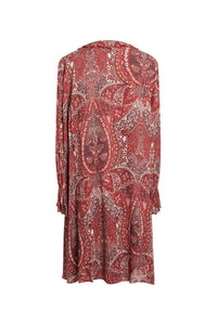 Robe imprime chashemere - Grenat