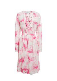 Robe imprime fleurs degrades - Fushia