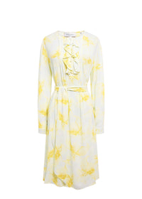 Robe imprime fleurs degrades - Jaune Moyen