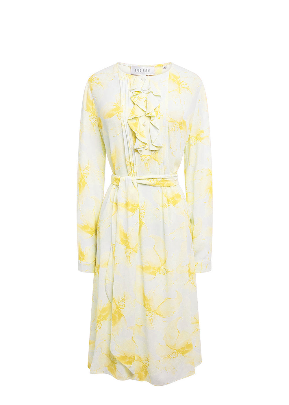 Robe imprime fleurs degrades - Jaune Moyen