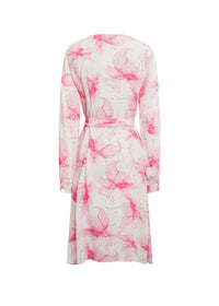 Robe imprime fleurs degrades - Fushia