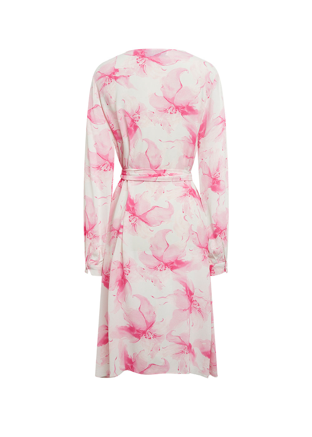 Robe imprime fleurs degrades - Fushia
