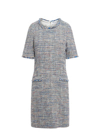 Robe mc courte tweed - Multicolore