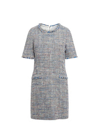 Robe courte structurée - Bleu