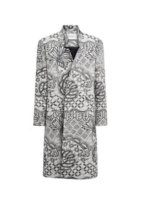 Manteau jacquard - Marine