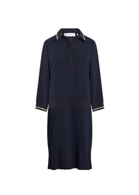 Radja dress with polo neck - Navy